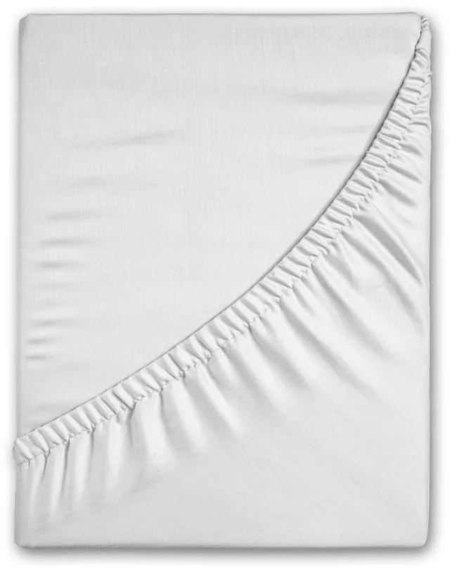 Lenzuolo con angoli bianco in flanella 90x200 cm – Good Morning