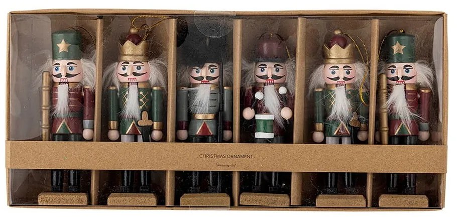 Decorazioni per albero di natale in set in legno 6 pz 13 cm Nikita – Bloomingville