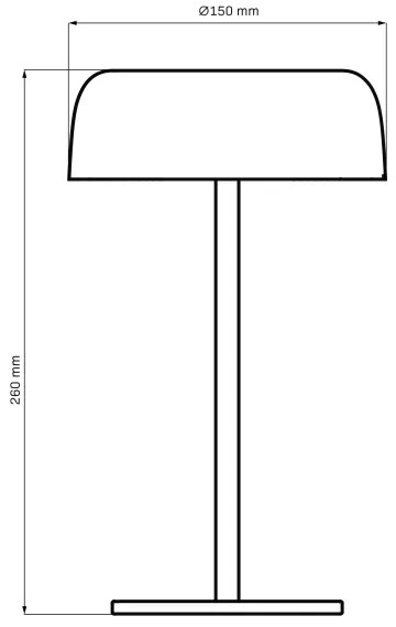Lampada da tavolo LED dimmerabile TRYPOLIS LED/2W/5V USB 1800 mAh IP44 nero