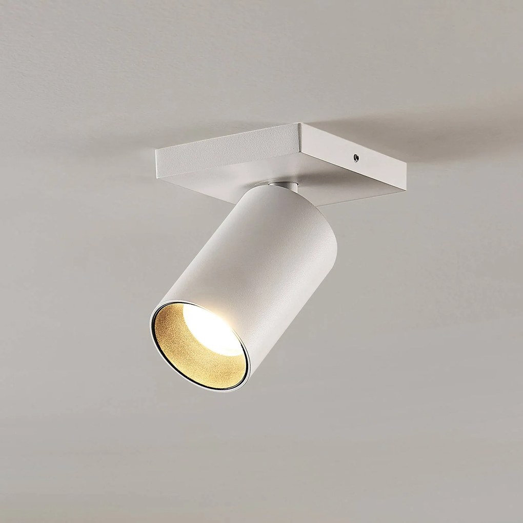 Arcchio faretto Brinja, bianco, angolare, Ø 6 cm, a 1 luce, GU10