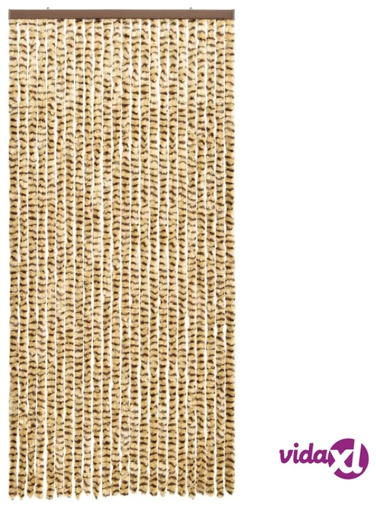 vidaXL Zanzariera Beige e Marrone 100x220 cm Ciniglia
