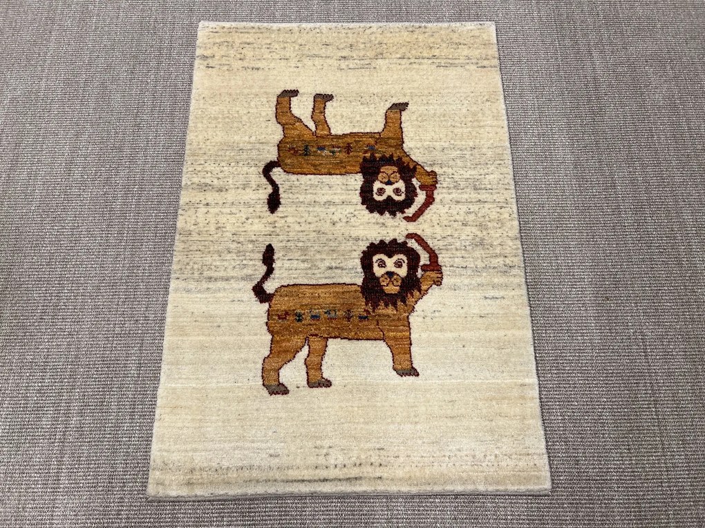 Gabbeh Tappeto 120 x 80 Beige (Iran) Annodato A Mano