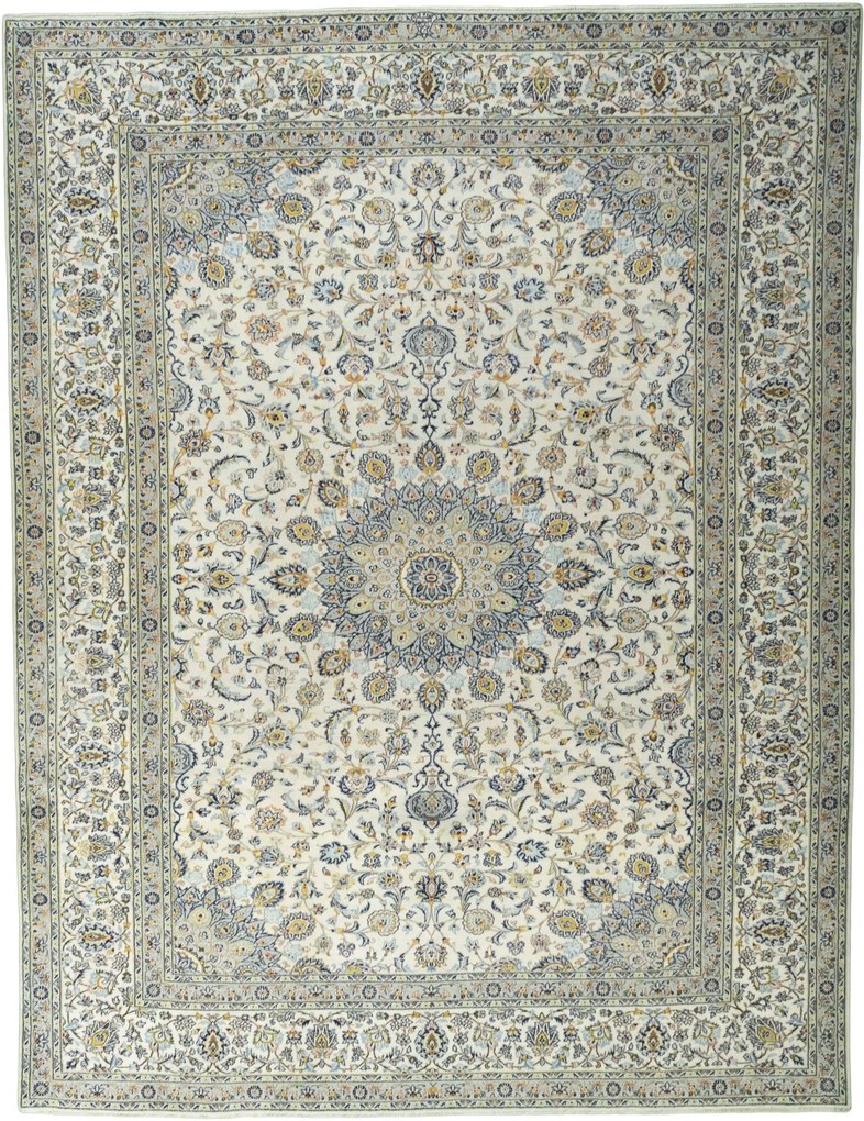 Kashan Tappeto 300x390 Beige (Iran) Annodato A Mano