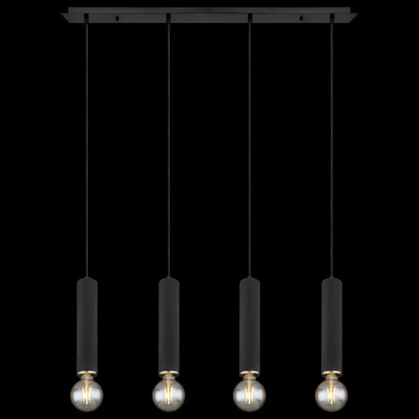 Globo 15499-4H - Lampadario a sospensione con filo MARION 4xE27/60W/230V legno nero
