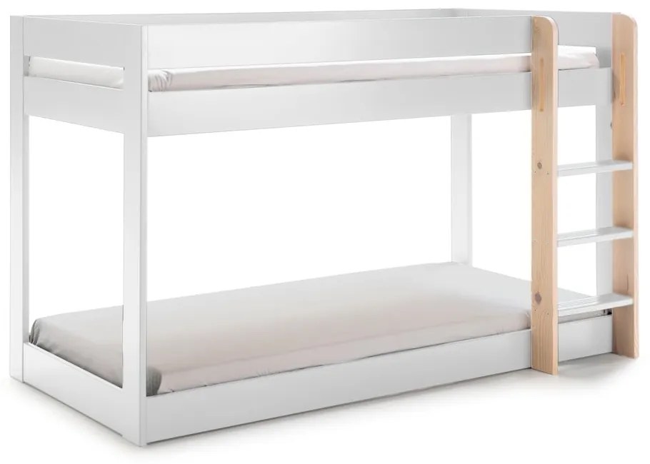 Letto a castello bianco per bambini 90x190 cm Angel - Marckeric