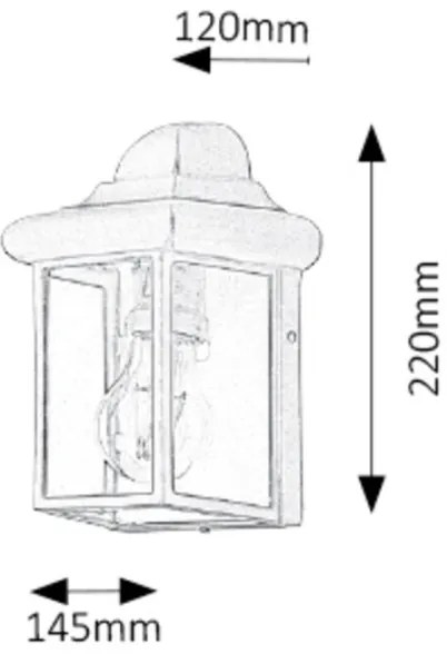 Rabalux 8753 - Applique da esterno NORVICH 1xE27/60W/230V IP43 bianco