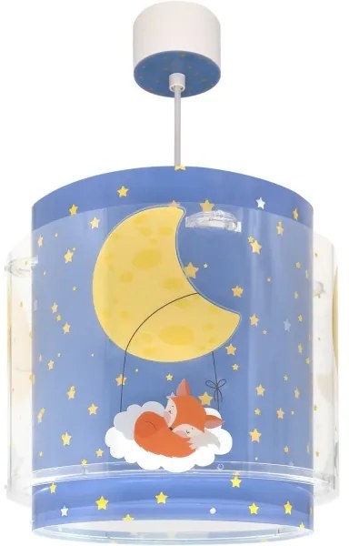 Dalber 76632 - Lampadario per bambini MOON DREAMS 1xE27/15W/230V blu