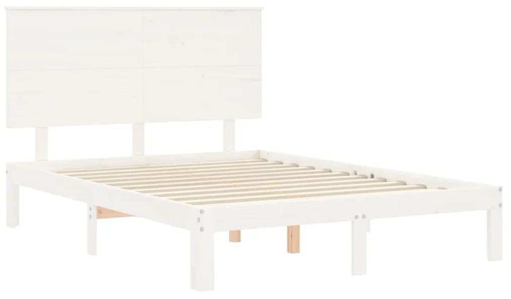 Giroletto con Testiera Bianco Small Double Legno Massello