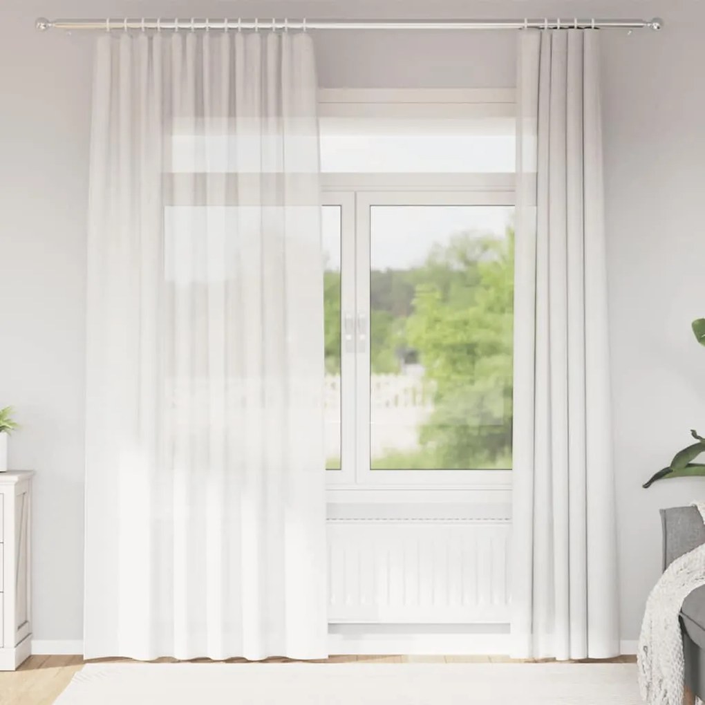 Tende İn Voile Con Passanti 2 Pz Bianco 140x225 Cm /