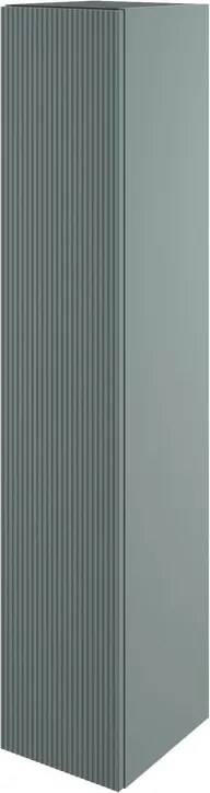 Colonna Neo Groove L30 x H154 x P35 cm, 1 anta, verde salvia cannetato Maniglia venduta separatamente, disponibile in diverse finiture.