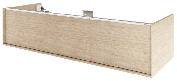 Mobile da bagno sotto lavabo SENSEA Neo quercia di campagna satinato L 135 x H 32 x P 48 cm 1 cassetto, lavabo non incluso