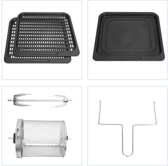 Aigostar - Forno ad aria calda 1400W/230V 12l nero