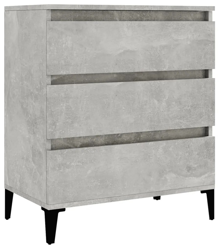 Credenza Grigio Cemento 60x35x70 cm in Legno Multistrato