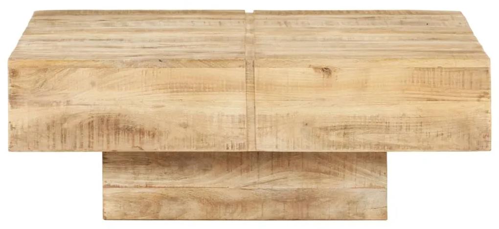 Tavolino da caffè 80x80x28 cm in legno massello di mango