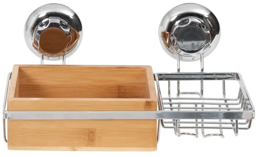 Cestino da parete in bambù con portasapone Spa - Compactor