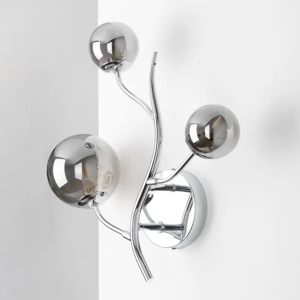 Brilagi - Lampada da parete LED MISTEL 3xG9/3W/230V cromo nero/fumé