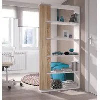 kit libreria alida 90x25xh180 bianco rovere 94621