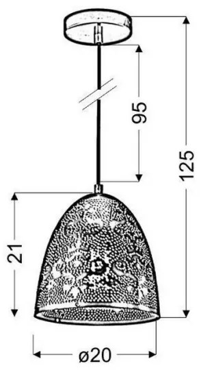 Lampadario a sospensione con filo SFINKS 1xE27/60W/230V