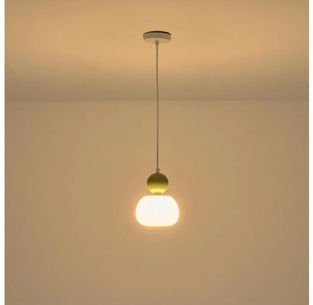 Lampadario a sospensione con filo 1xG9/7W/230V bianco/verde