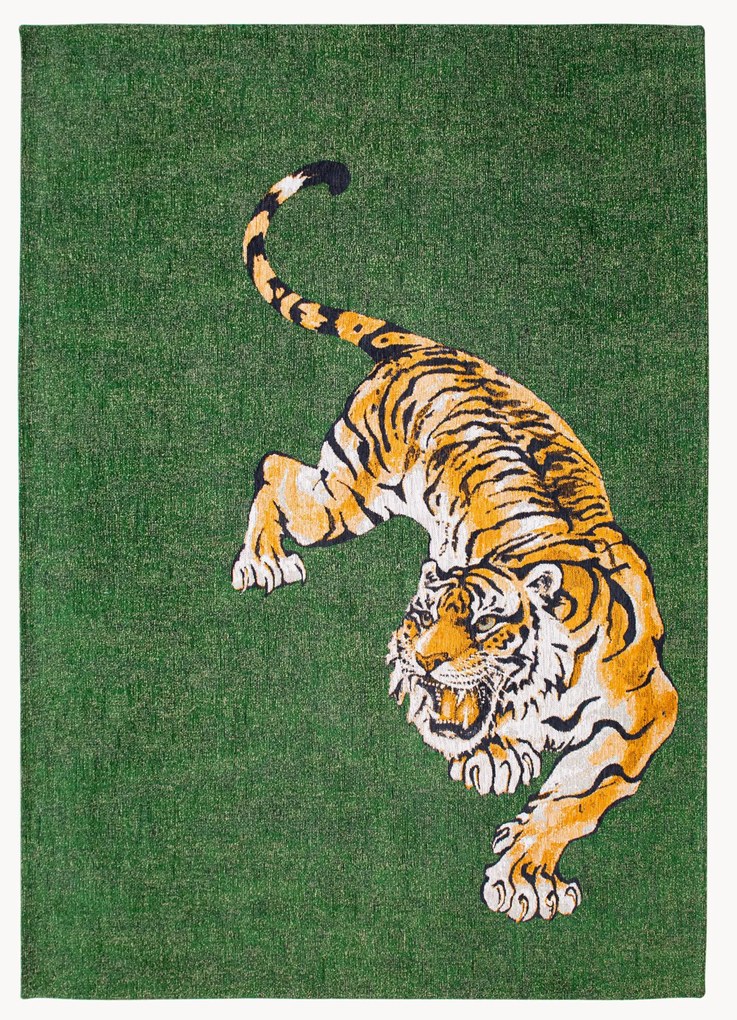 Tappeto jacquard lavabile da interno-esterno Tiger