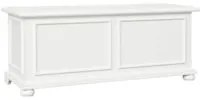 Cassapanca in legno bianco anticato shabby 120x42x50 - Mobili 2G