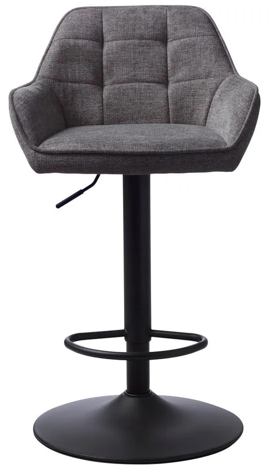 Sgabello da bar grigio scuro con altezza regolabile Nolan - Unique Furniture