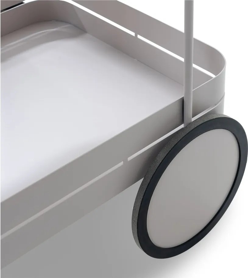 Tavolino da servizio in metallo su ruote 74x42 cm Gin &amp; Trolley – Spinder Design