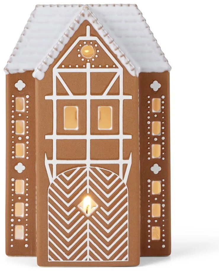 Portacandela in ceramica per lumino Gingerbread Lighthouse – Kähler Design