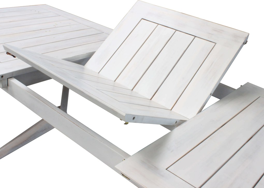 CAESAR - set tavolo in legno massiccio di acacia con 6 sedie e 2 poltrone Sortis