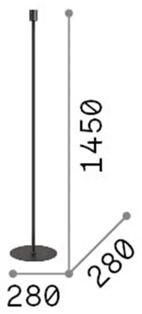 Piantane - Lampade Da Terra Set Metallo Cromo 1 Luce E27