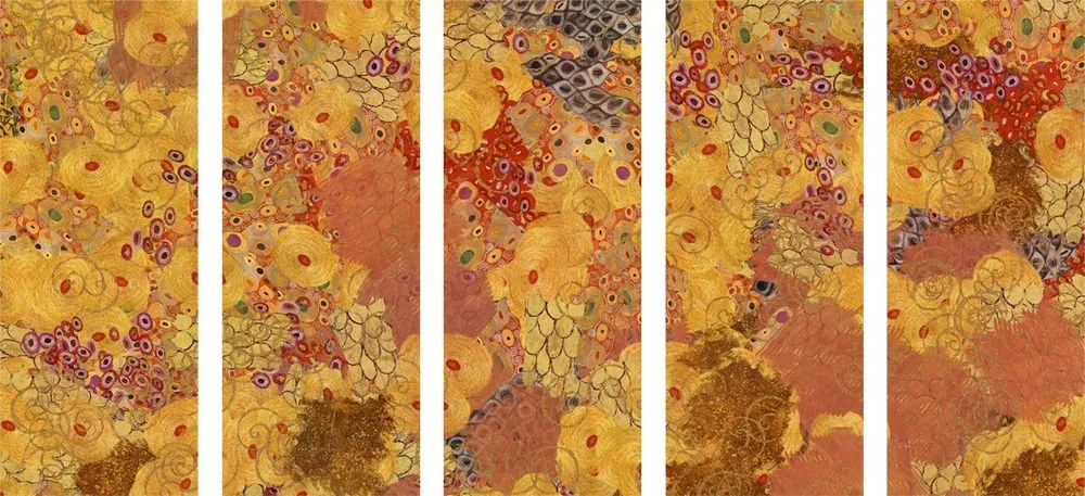 Quadri 5 pezzi – Astrazione nello stile di G. Klimt