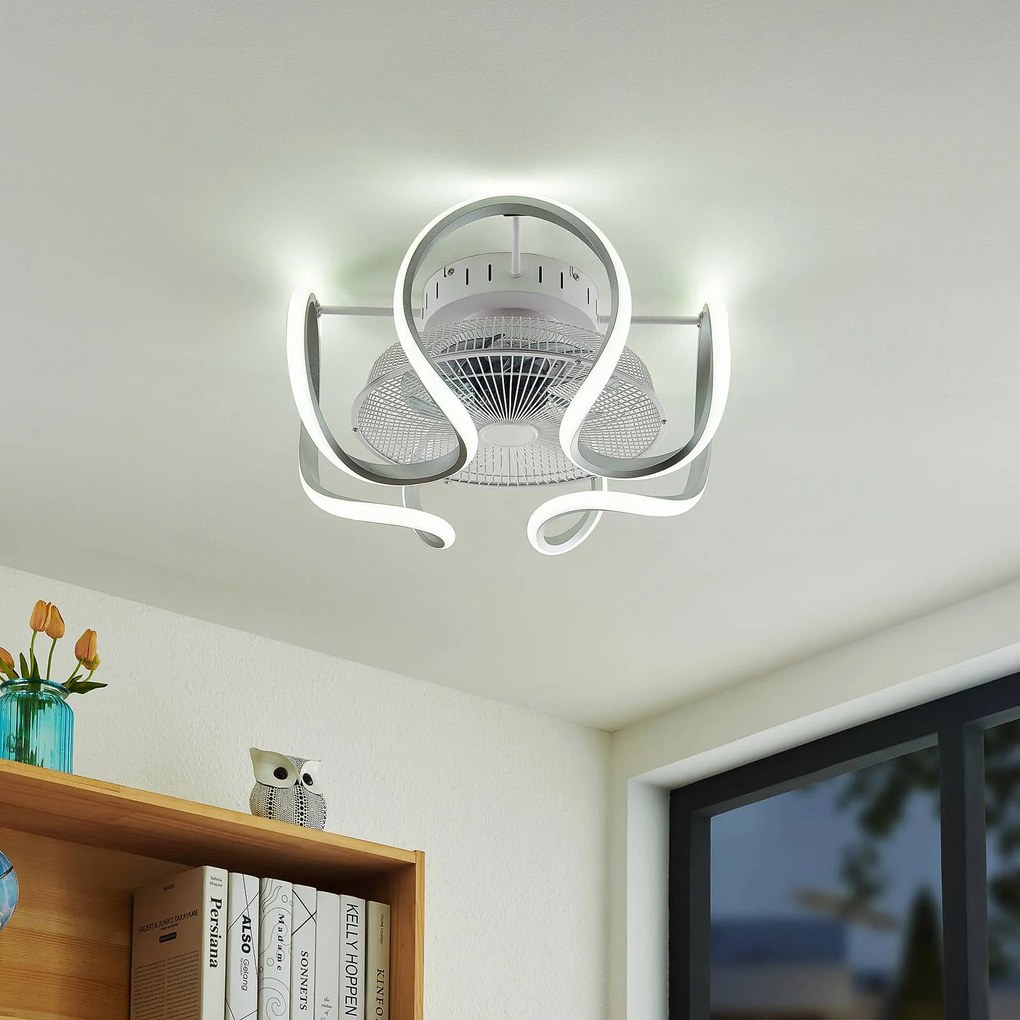 Starluna Lykkela ventilatore pale LED CCT argento
