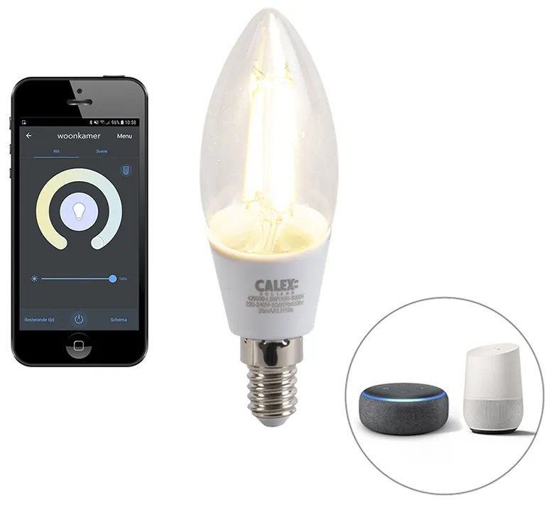 Lampada da soffitto moderna intelligente nera incl. 3 WiFi B35 - Lofty