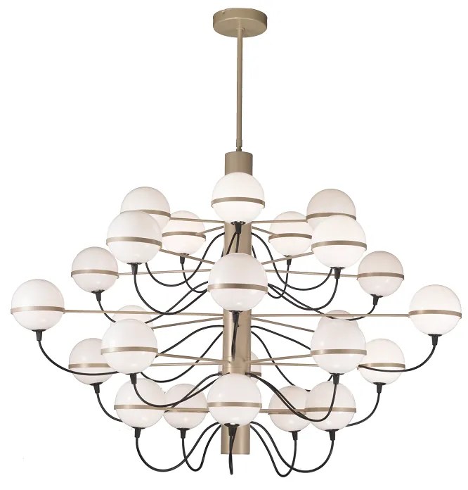 Metal Lux Giro 25-light suspension lamp Bianco latte