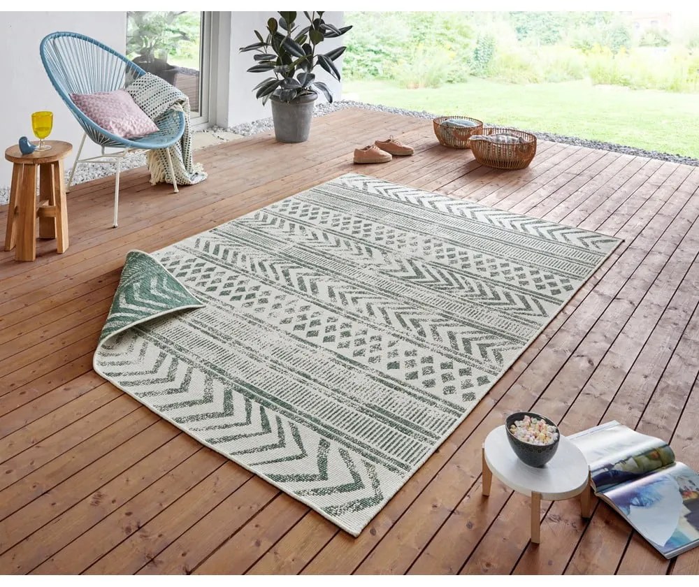 Tappeto per esterni verde e crema , 120 x 170 cm Biri - NORTHRUGS