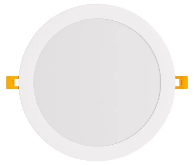 Pannello LED Rotondo 24W, 2.400lm, no Flickering, Foro Ø222-230mm Colore Bianco Caldo 3.000K