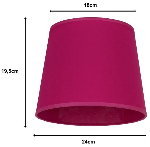 Duolla - Paralume per lampada da tavolo CLASSIC M E27 diametro 24 cm rosa