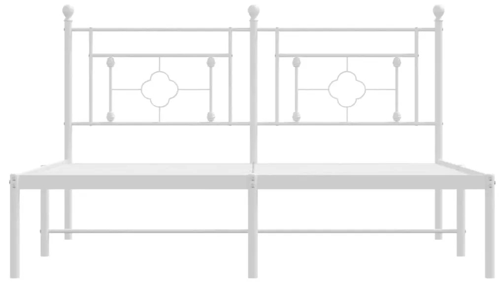 Giroletto con Testiera Metallo Bianco 150x200 cm