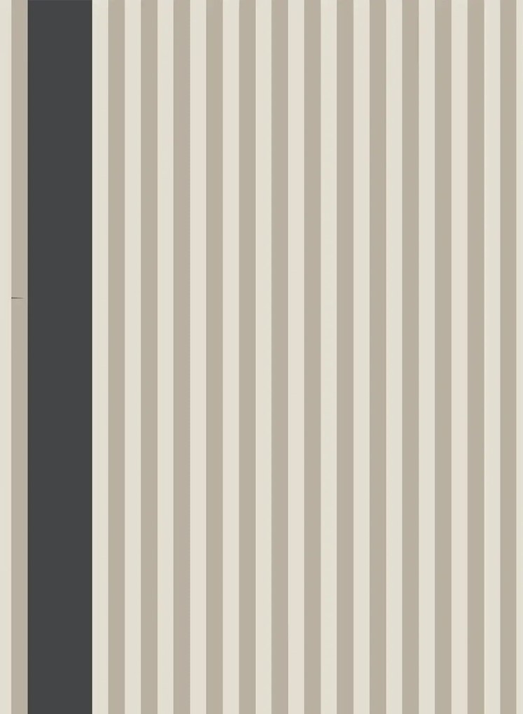 Farrow & Ball Carta da parati Stripe - Liquorice/ Roasted Macadamia