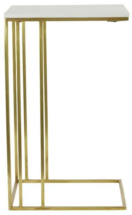 Tavolino con piano in marmo 31x41 cm Roshan - Light &amp; Living