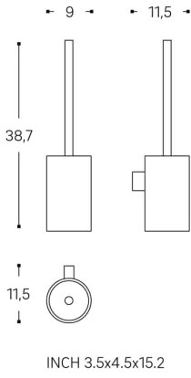 LAUFEN H3840610040001 - Scopino WC da parete NIARA cromo lucido