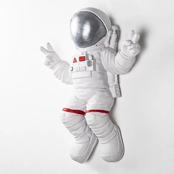 Decorazione da muro 47x35 cm astronaut argento