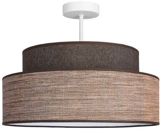 Lampadario a plafone GRACE 1xE27/60W/230V diametro 40 cm marrone/beige