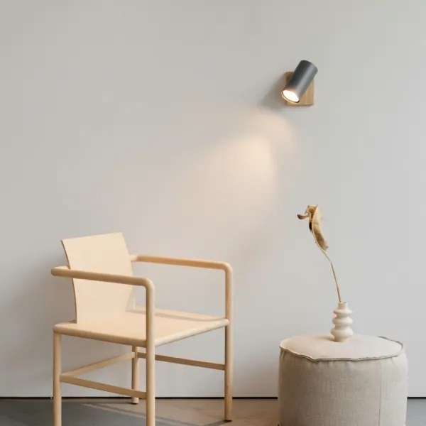 Globo 57911-1G - Faretto da parete ROBBY 1xGU10/25W/230V grigio/marrone