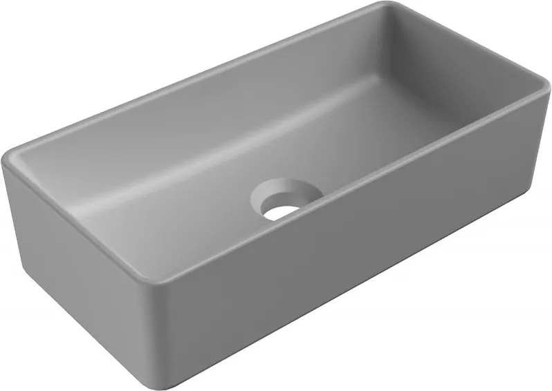 Mexen Nadia lavabo da appoggio 46 x 23 cm, grigio chiaro opaco - 21614661