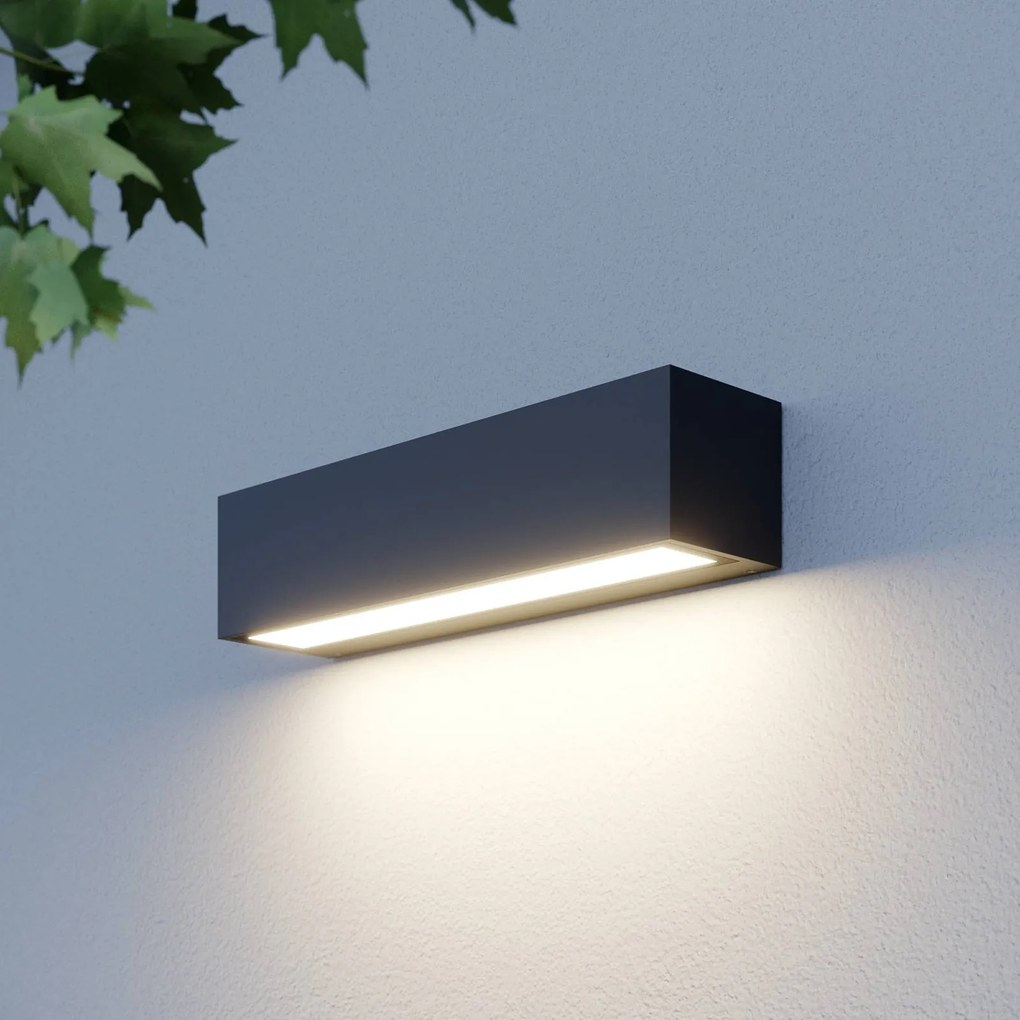 Applique da esterni LED Lucande, 25 cm, grigio grafite, 1 luce.