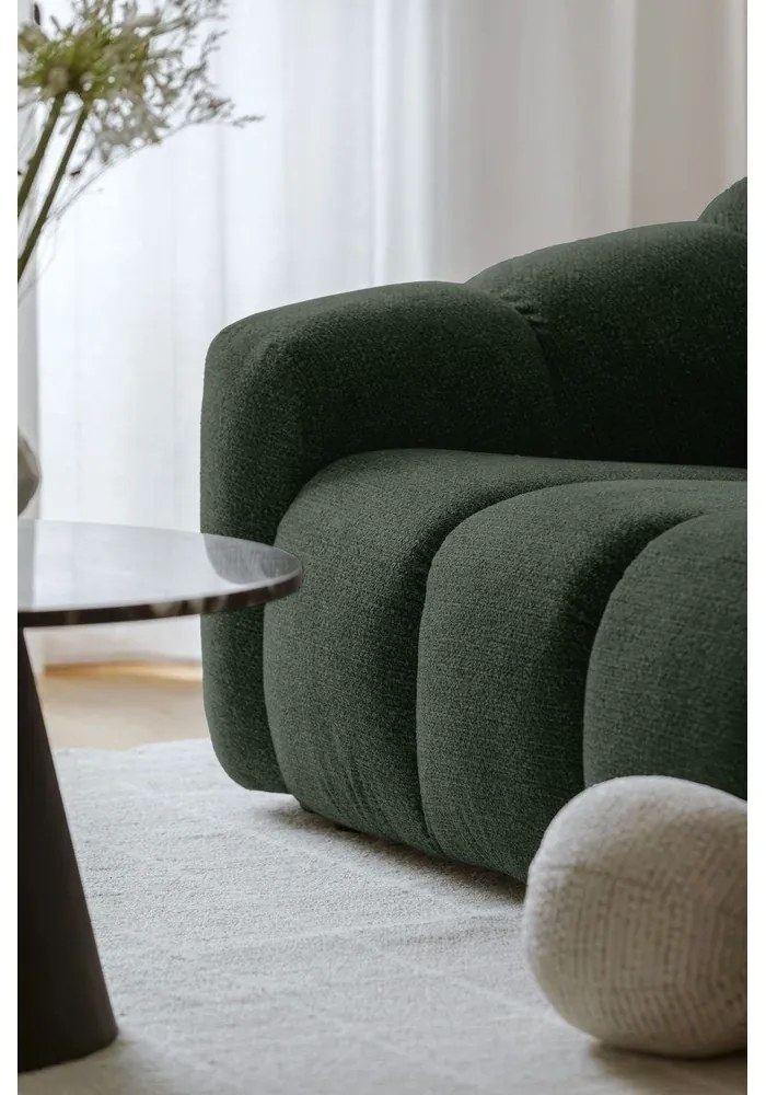 Divano angolare verde scuro (con penisola a sinistra/a L) Shell – Miuform