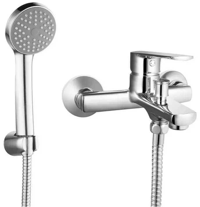 Set miscelatori lavabo bidet e vasca con kit doccia serie Juliette
