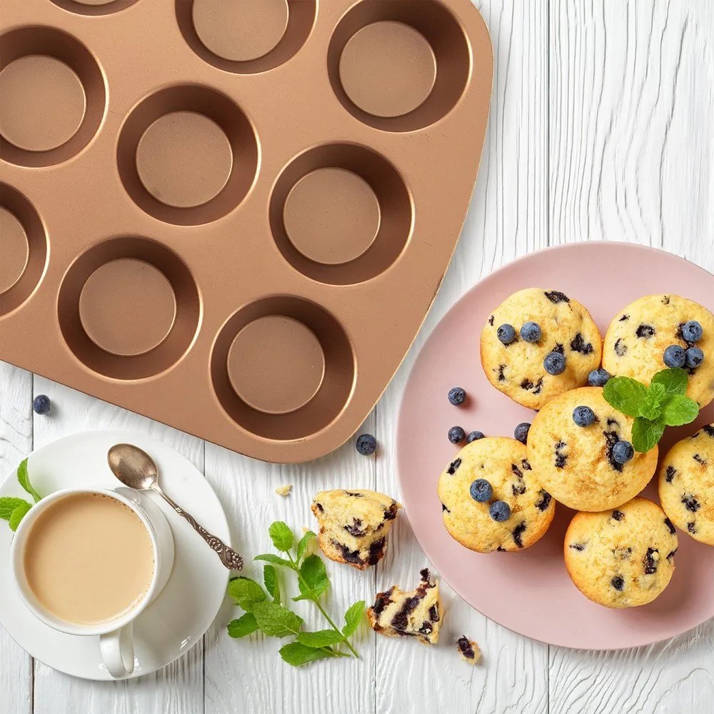 Stampo da forno in metallo per muffin 25,5x36 cm Marissa – Orion