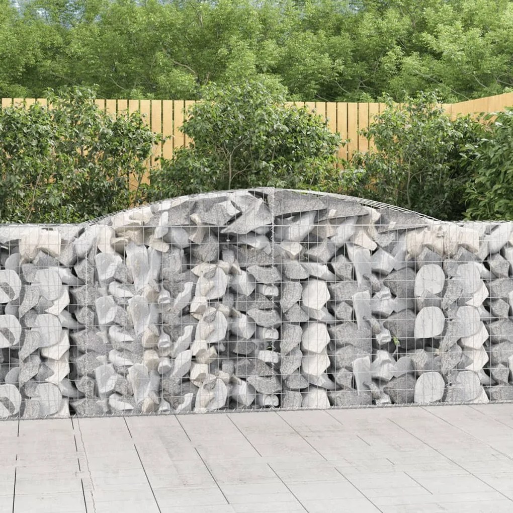 Cesto Gabbione Ad Arco 400x50x100/120 Cm Ferro Zincato /